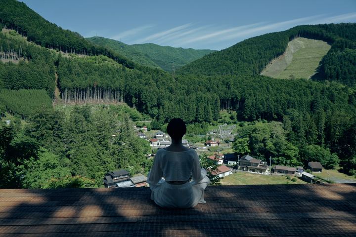 天川村の山なみ